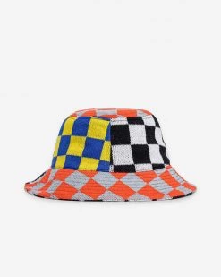 Verloop Checkerboard Bucket Hat - Black