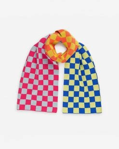 Verloop Checkerboard Scarf - Stone Sale