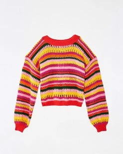 Farm Rio Fruit Dream Crochet Sweater Clothing