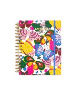 Ban.do Medium 17-Month Academic Planner - Berry Butterfly White NEW