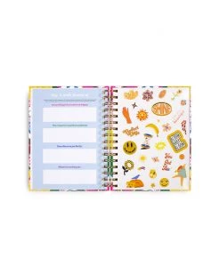 Ban.do Medium 17-Month Academic Planner - Berry Butterfly White NEW