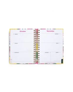 Ban.do Medium 17-Month Academic Planner - Berry Butterfly White NEW