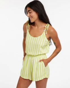 Ban.do Breezy Tank - Lime Green Stripes