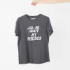 Ban.do Ask Me About My Feelings Tee - Vintage Black