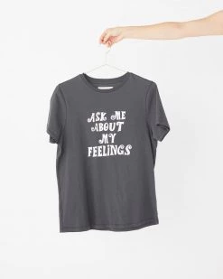 Ban.do Ask Me About My Feelings Tee - Vintage Black