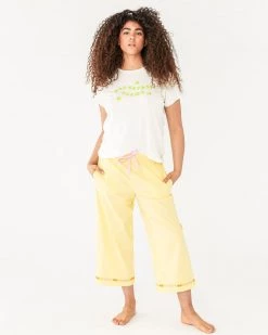 Ban.do Clothing Cropped Leisure Pants - Daisy Chain