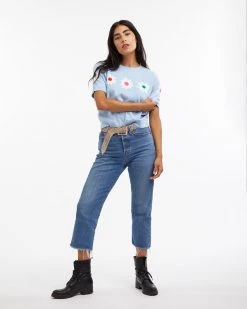 Ban.do Daisy Chain Short Sleeve Sweater