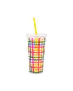 Ban.do Deluxe Sip Sip Tumbler With Straw - Block Party