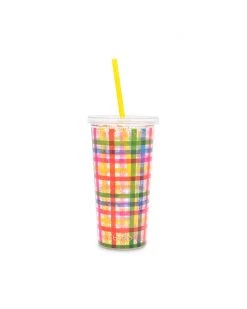 Ban.do Deluxe Sip Sip Tumbler With Straw - Block Party