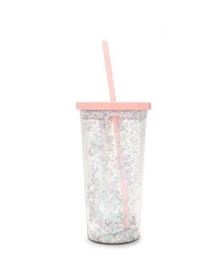 Ban.do Deluxe Sip Sip Tumbler With Straw - Glitter Bomb Living