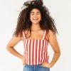 Ban.do Easy Tank - Red/Ivory Stripe Clothing