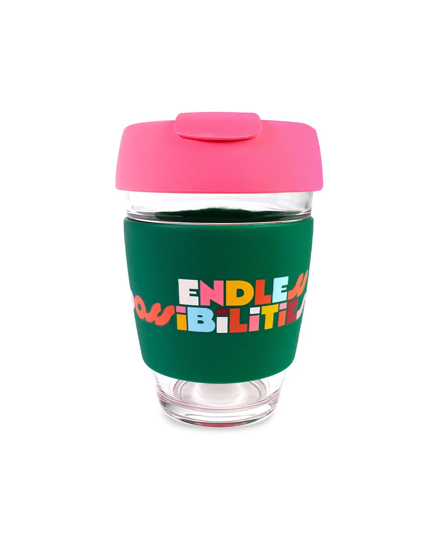 Ban.do Glass Travel Mug - Endless Possibilities 1 Ban.do Glass Travel Mug - Endless Possibilities