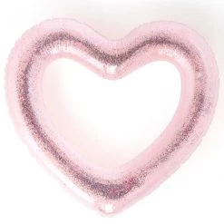 Ban.do Living Beach Please! Jumbo Heart Innertube - Glitterbomb Pink
