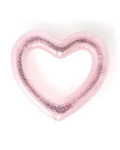 Ban.do Living Beach Please! Jumbo Heart Innertube - Glitterbomb Pink