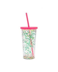 Ban.do Glitter Bomb Sip Sip Tumbler With Straw - Flower Bomb Living