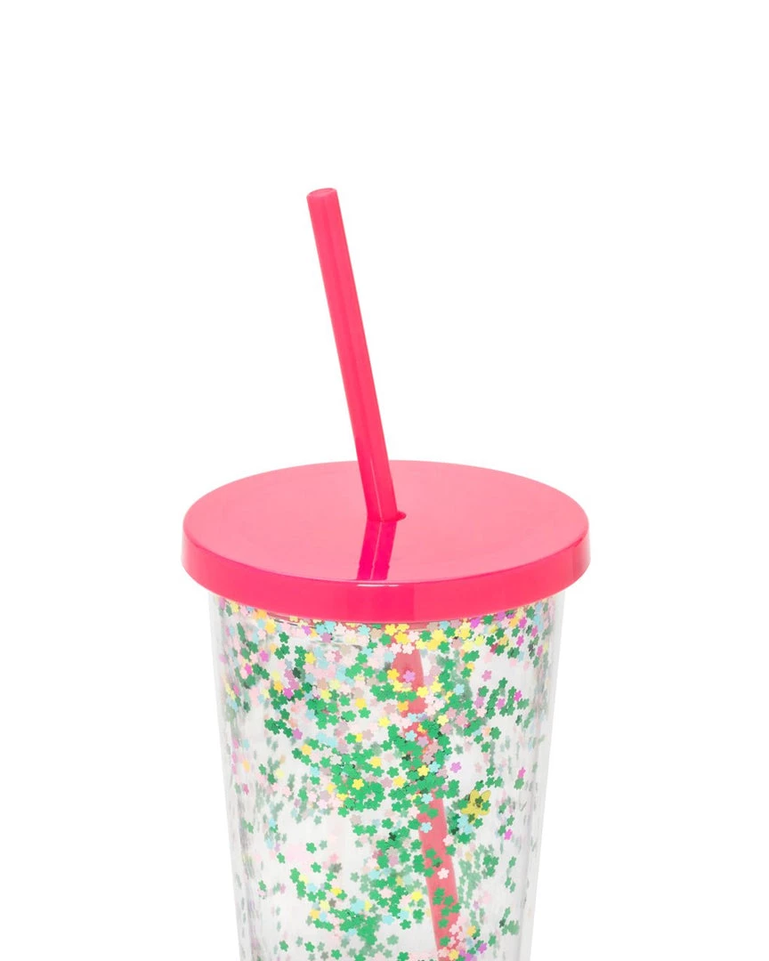 Ban.do Glitter Bomb Sip Sip Tumbler With Straw - Flower Bomb Living 2 Ban.do Glitter Bomb Sip Sip Tumbler With Straw - Flower Bomb Living