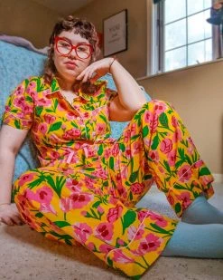 Ban.do Leisure Pants - Honey Las Flores Clothing