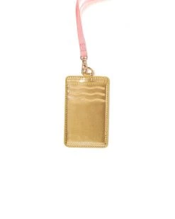 Ban.do Keep It Close Card Case With Lanyard - Metallic Gold