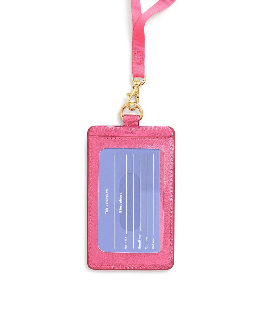 Ban.do Keep It Close Card Case With Lanyard - Metallic Pink 4 Ban.do Keep It Close Card Case With Lanyard - Metallic Pink