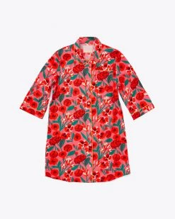 Ban.do Clothing 3/4 Sleeve Leisure Dress - Pink Las Flores