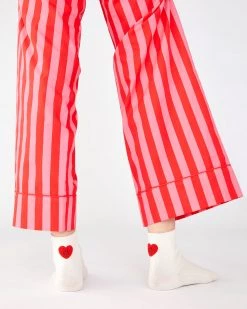 Ban.do Leisure Pants - Hot Pink/Red Stripe