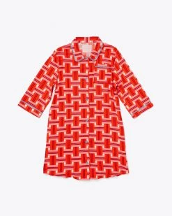 Ban.do 3/4 Sleeve Leisure Dress - Basket Plaid Clothing