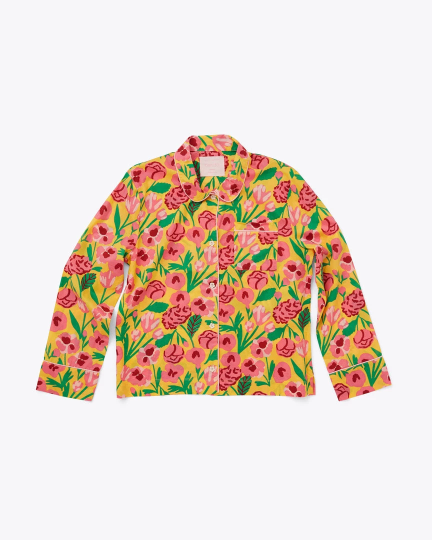 Ban.do Clothing Long Sleeve Leisure Shirt - Honey Las Flores 2 Ban.do Clothing Long Sleeve Leisure Shirt - Honey Las Flores
