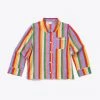Ban.do Long Sleeve Leisure Top - Rainbow Stripes