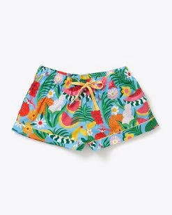 Ban.do Leisure Shorts - Blue Tutti Frutti NEW