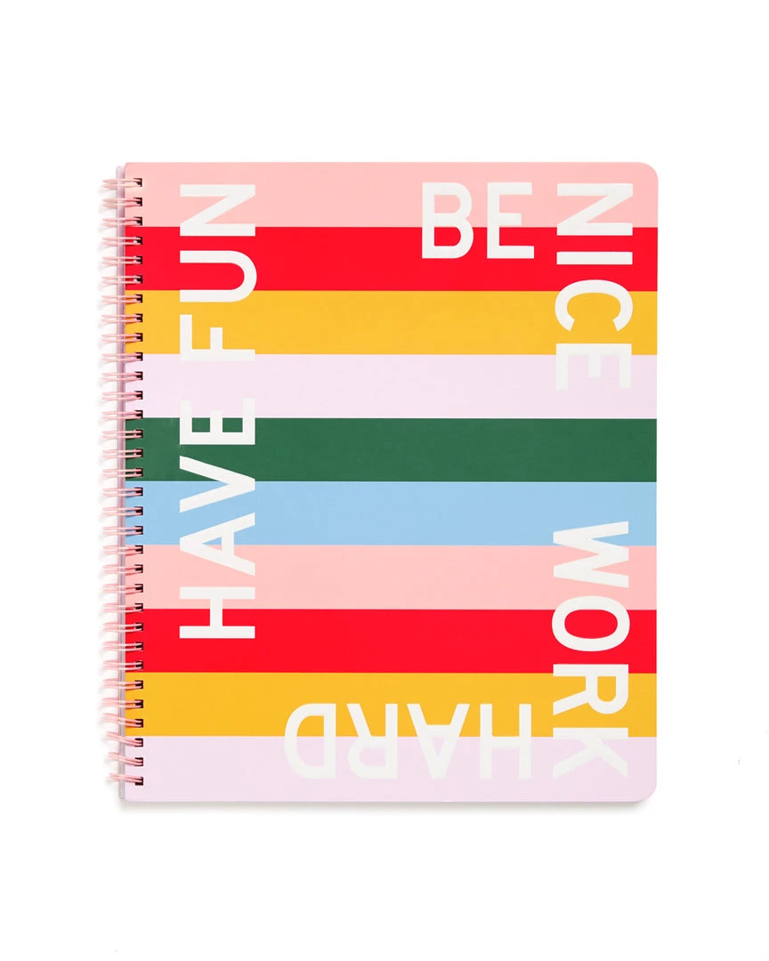 Ban.do Rough Draft Large Notebook - Be Nice Have Fun Work Hard 1 Ban.do Rough Draft Large Notebook - Be Nice Have Fun Work Hard
