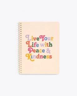 Ban.do Rough Draft Mini Notebook - Live Your Life With Peace And Kindness Planners + Desk