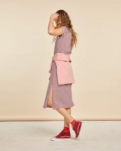 Ban.do Dahlia Stripe Midi Length Tee Dress