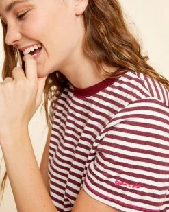 Ban.do Dahlia Stripe Midi Length Tee Dress