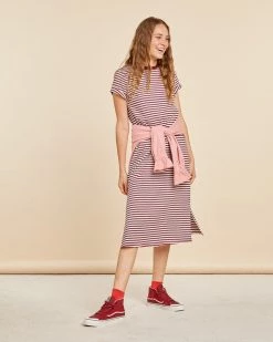 Ban.do Dahlia Stripe Midi Length Tee Dress