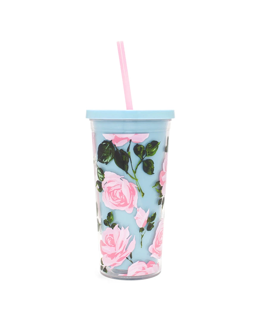 Ban.do Living Sip Sip Tumbler With Straw - Rose Parade 1 Ban.do Living Sip Sip Tumbler With Straw - Rose Parade