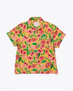 Ban.do Short Sleeve Leisure Shirt - Honey Las Flores