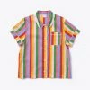 Ban.do Short Sleeve Leisure Top - Rainbow Stripes