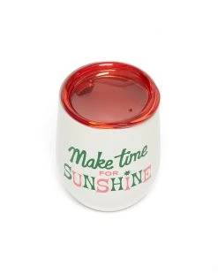 Ban.do Stainless Steel Wine Glass With Lid - Make Time For Sunshine 6 Ban.do Stainless Steel Wine Glass With Lid - Make Time For Sunshine