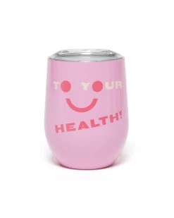 Ban.do Stainless Steel Wine Glass With Lid - To Your Health Living