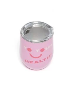 Ban.do Stainless Steel Wine Glass With Lid - To Your Health Living