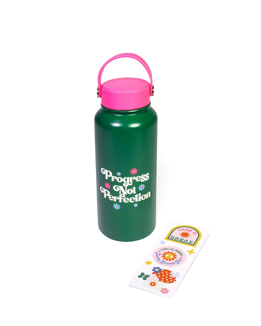 Ban.do Stainless Steel Water Bottle - Progress Not Perfection NEW 1 Ban.do Stainless Steel Water Bottle - Progress Not Perfection NEW