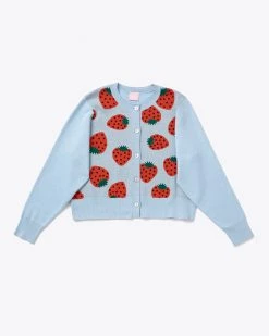 Ban.do Strawberry Shrunken Cardigan