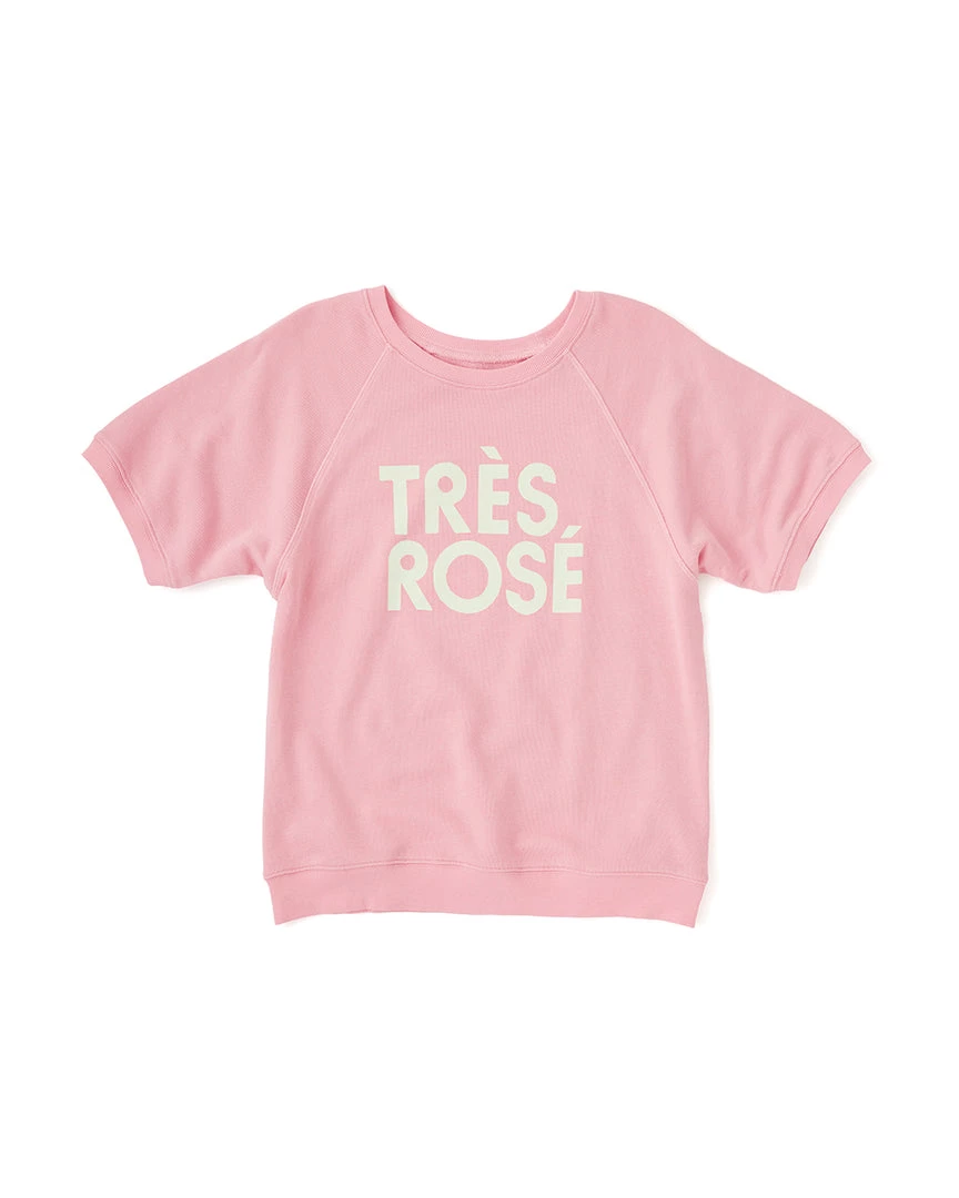 Ban.do Clothing Très Rosé Short Sleeve Sweatshirt 2 Ban.do Clothing Très Rosé Short Sleeve Sweatshirt