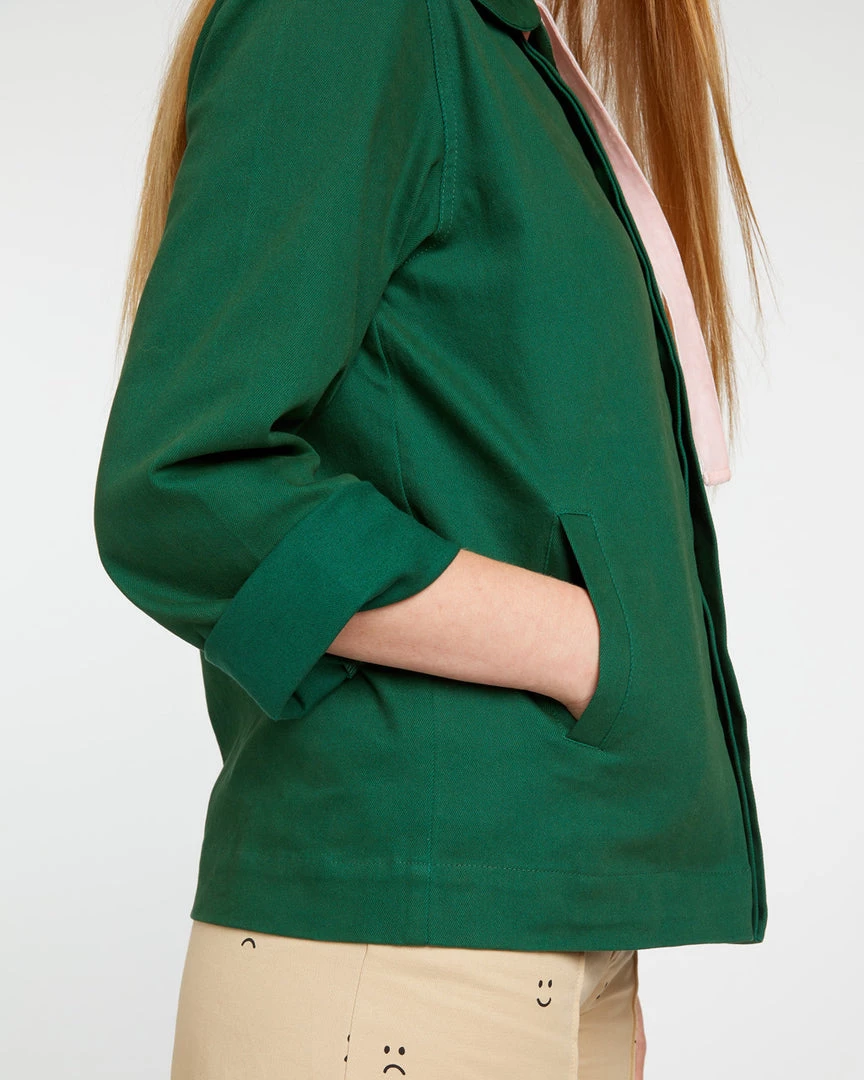 Ban.do Clothing Velvet Bow Work Jacket - Evergreen 2 Ban.do Clothing Velvet Bow Work Jacket - Evergreen
