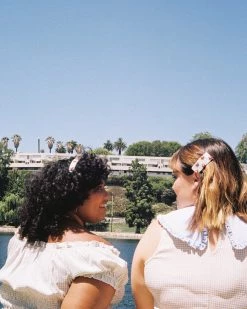 Ban.do X Chunks Checker Barrette With Small Flowers