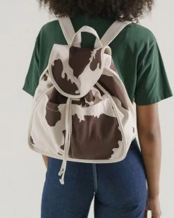 Baggu Accessories Drawstring Backpack - Brown Cow
