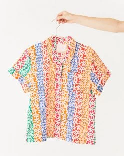 Ban.do Short Sleeve Leisure Shirt - Daisies