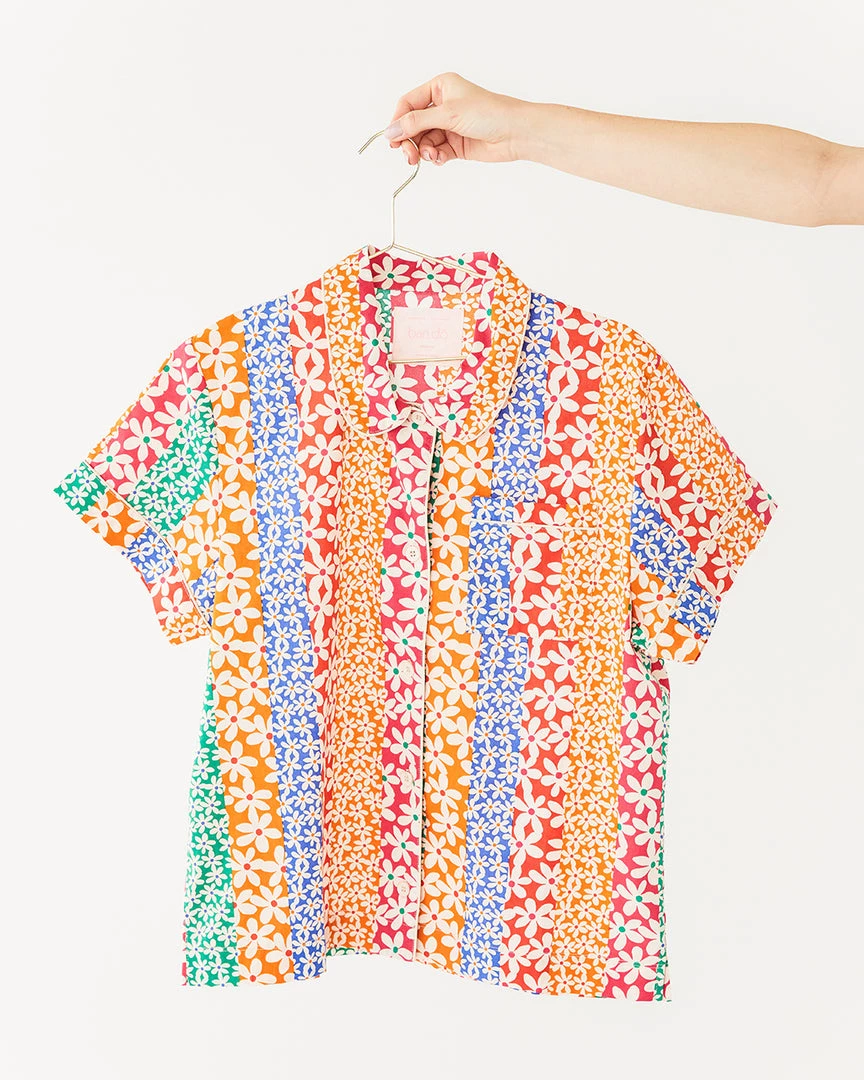 Ban.do Short Sleeve Leisure Shirt - Daisies 2 Ban.do Short Sleeve Leisure Shirt - Daisies