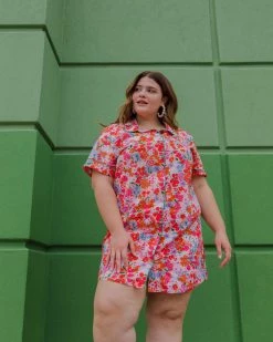 Ban.do Short Sleeve Leisure Dress - Secret Garden