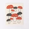 Three Bluebirds Living Mushrooms Swedish Dishcloth
